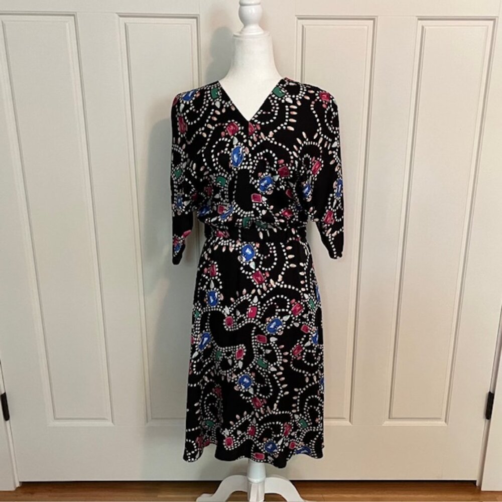 Tucker NYC The Market Dress Silk Jewel Print L